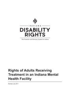 Rights of Adults Receiving Treatment in an Indiana Mental 